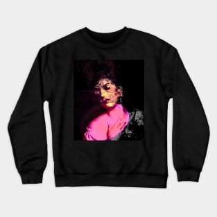 Beautiful girl, seem like she have dark skin, but there paint over it. Weird but very beautiful. Crewneck Sweatshirt